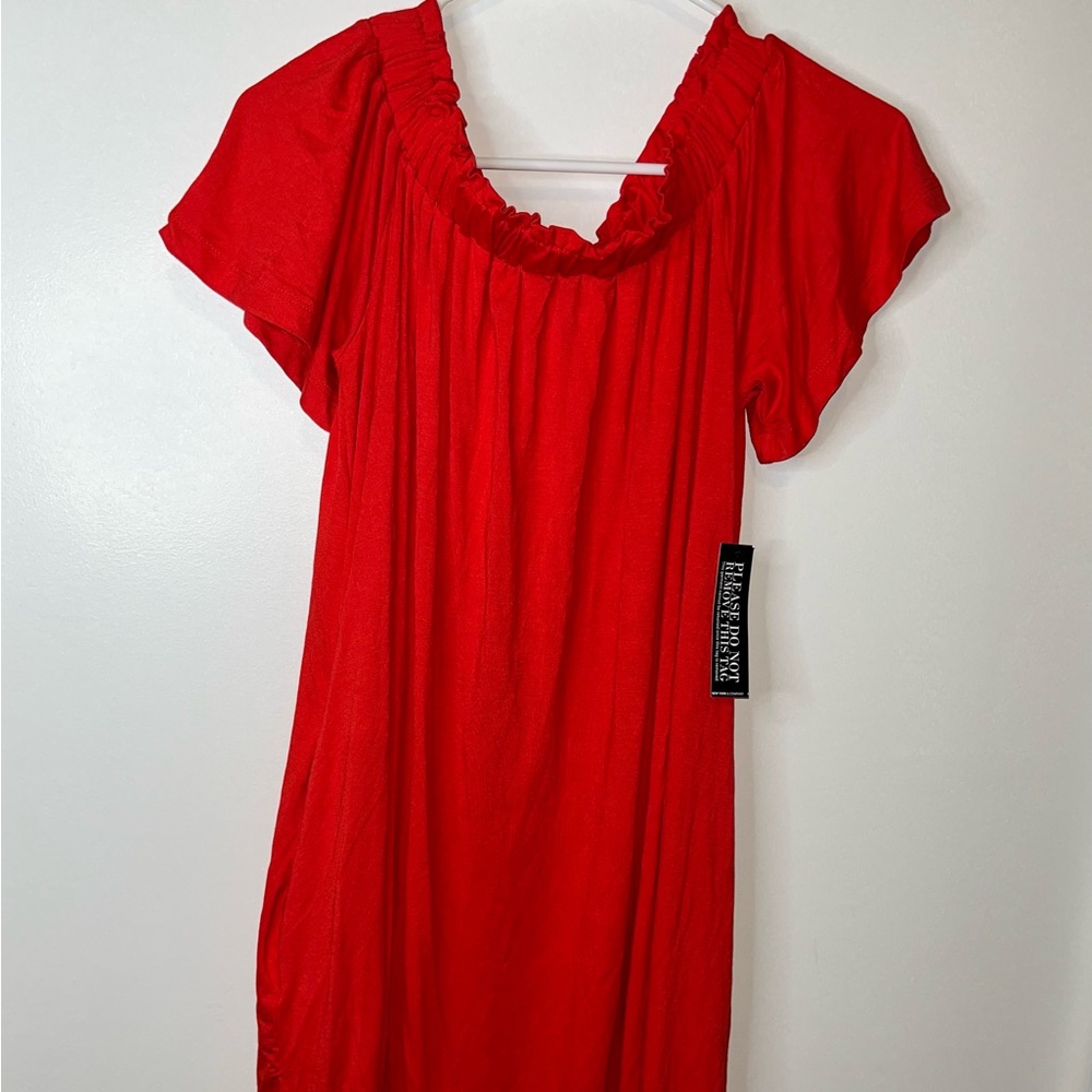 Red Off Shoulder Dress